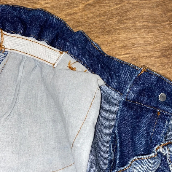 Nasty Gal denim paper bag high waisted shorts size medium - Picture 7 of 8